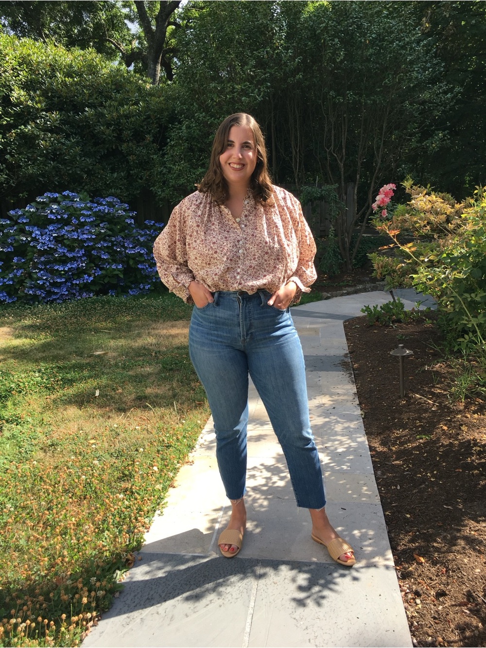 Doen Rose Top in Dusty Rose Floral